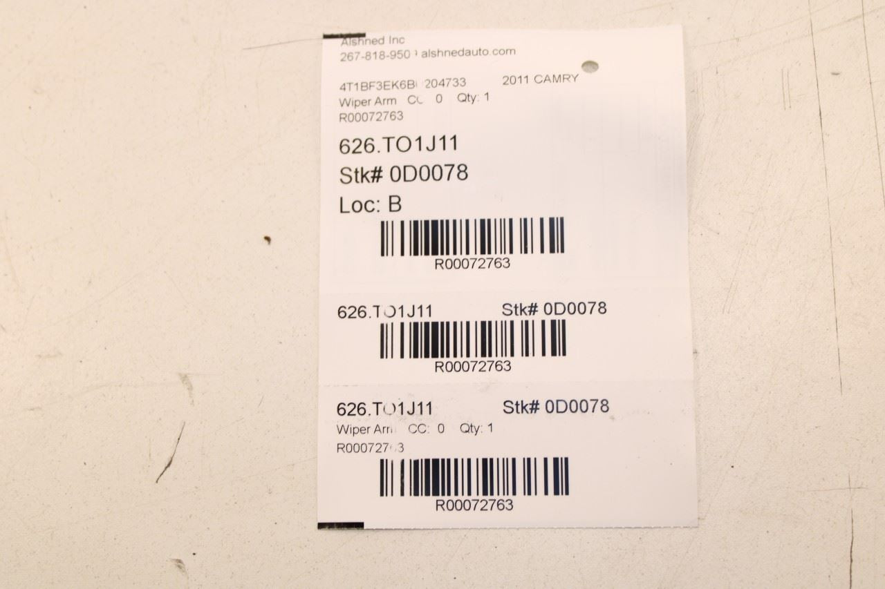 07-11 Toyota Camry LE Front LH and RH Side Windshield Wiper Arms Set 85221-06050 - Alshned Auto Parts