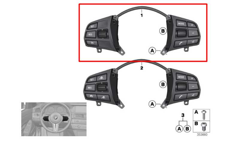 2013-16 BMW 328i xDrive SULEV Sport Steering Wheel Multi Control Switch Buttons - Alshned Auto Parts