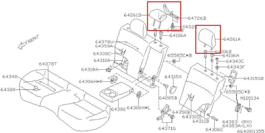 2012-16 Subaru Impreza Sport Premium Rear RH LH and Center 2nd Row Seat Headrest1