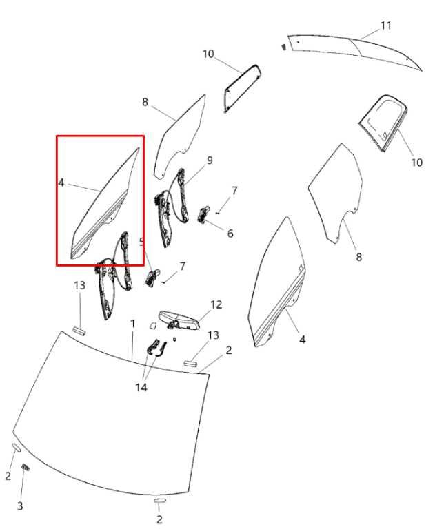 2009-20 Dodge Journey SXT 3.6L FWD Front Passenger Right Side Door Window Glass1