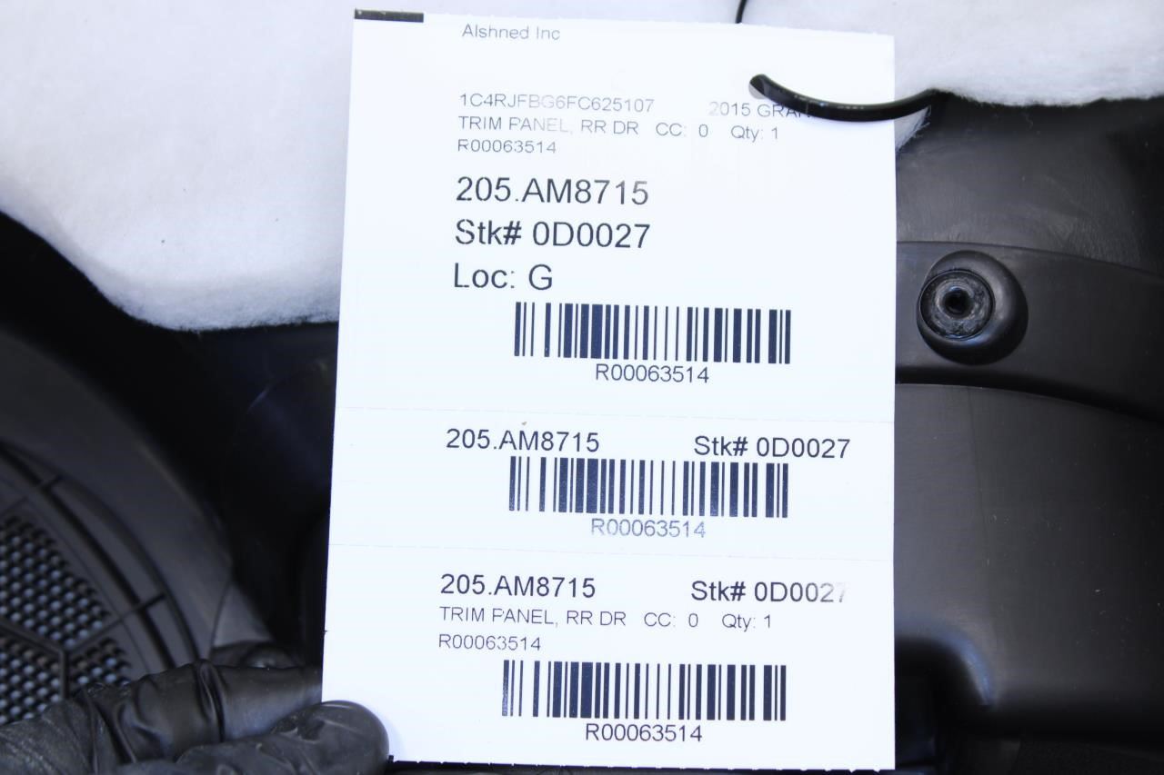 2014-2017 Jeep Grand Cherokee Limited Rear Left Door Trim Panel 5LL811X9AB OEM - Alshned Auto Parts