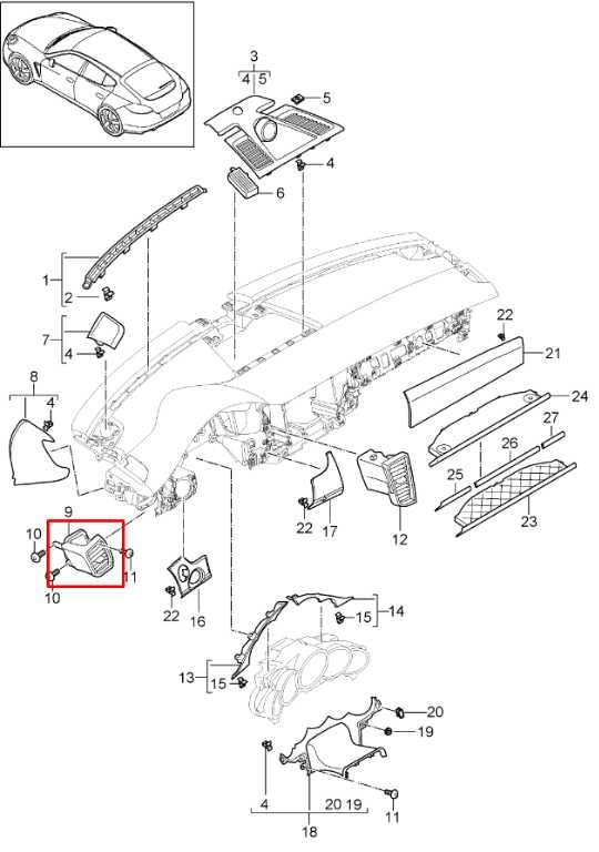 11-16 Porsche Panamera 4 Front RH Dash Outer Air Vent Grille 970-552-132-02-DAP - Alshned Auto Parts