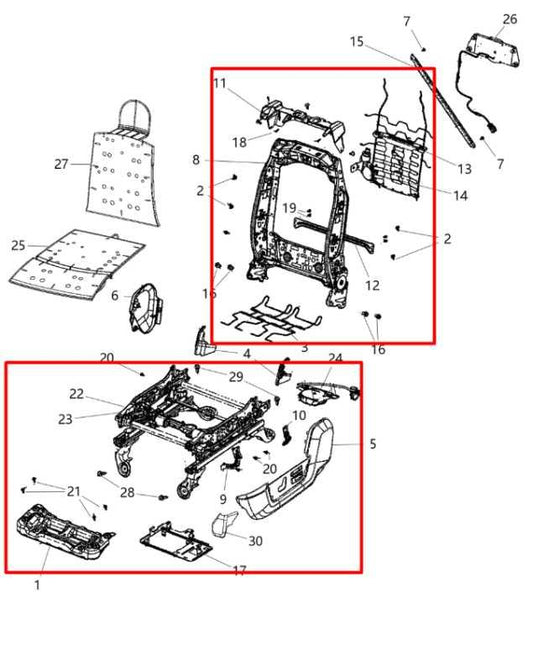 13-17 Ram 1500 Laramie Crew Cab Front and Rear 2nd Row Seat Full Complete *ReaD* - Alshned Auto Parts
