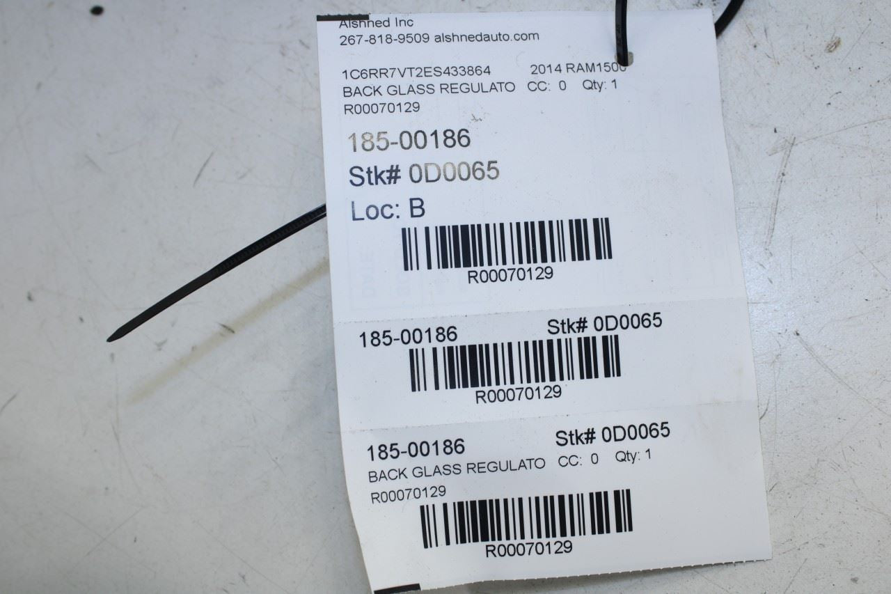 11-14 Ram 1500 Crew Cab Laramie Rear Back Sliding Window Power Motor 68054772AA - Alshned Auto Parts