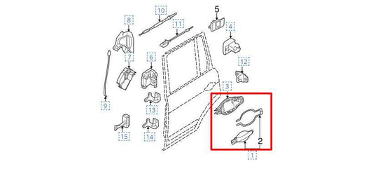 2007-09 Land Rover Range Rover Rear LH Door Exterior Handle CXB500310LEL *ReaD* - Alshned Auto Parts