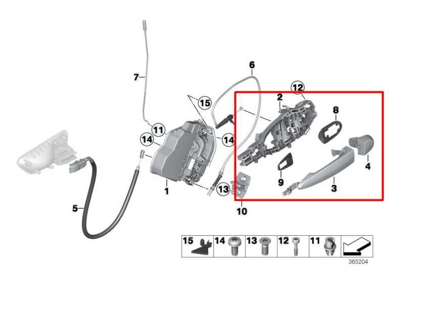 2015-16 BMW 435i Gran Coupe xDrive Rear RH Door Exterior Handle 51210445184 OEM - Alshned Auto Parts