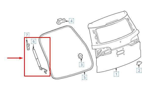 17-23 GMC Acadia SLT-1 RR RH and LH Liftgate Power Lift Cylinder Strut 84710184 - Alshned Auto Parts