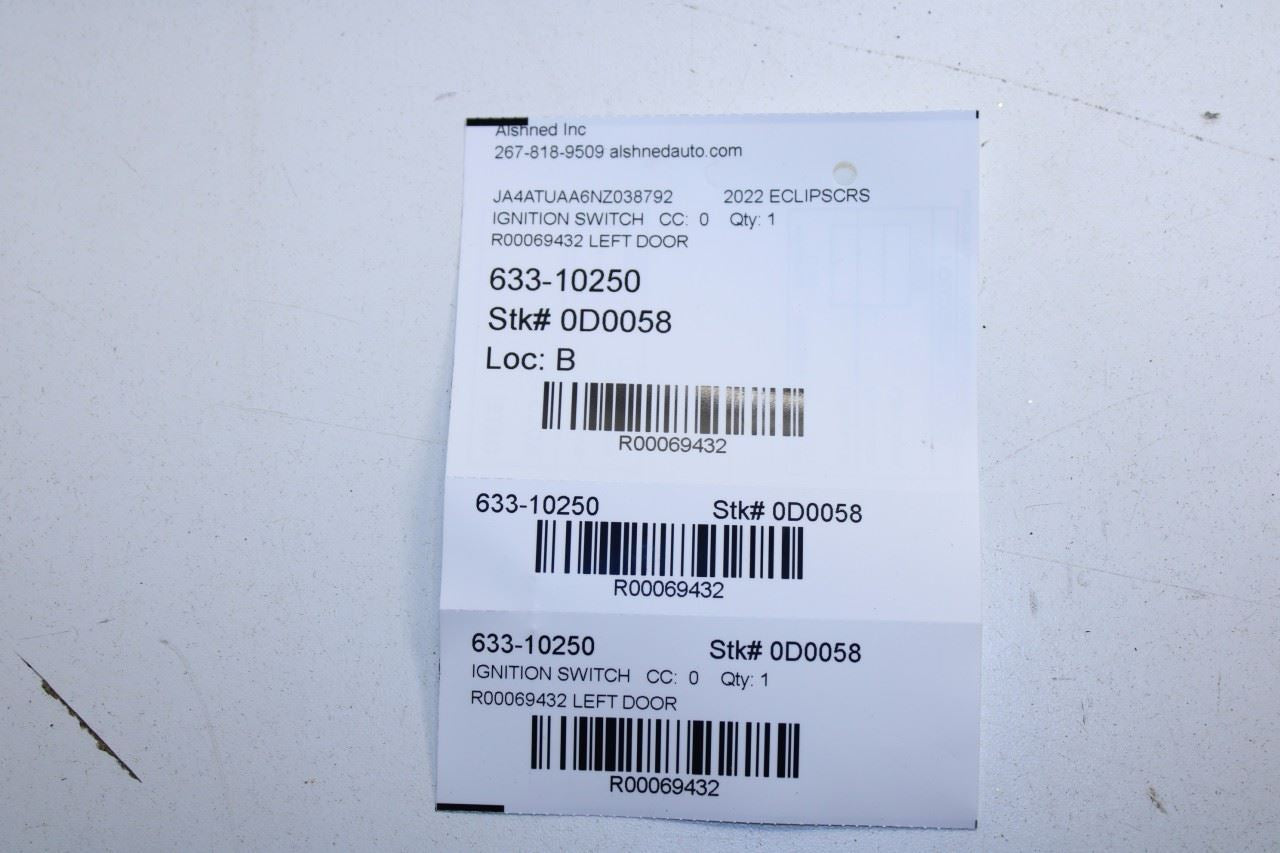 2018-25 Mitsubishi Eclipse Cross ES Ignition Switch Lock Cylinder and Door Lock - Alshned Auto Parts