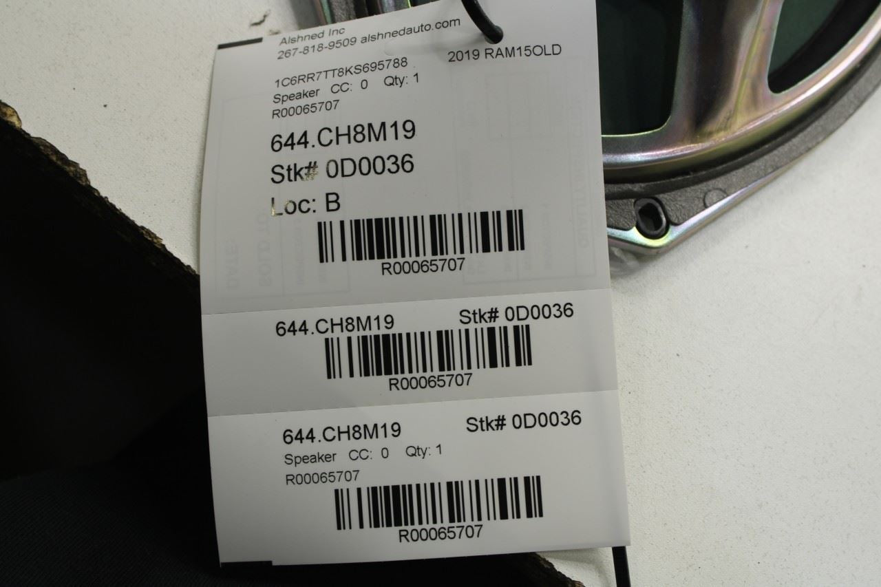 2011-2024 RAM 1500 Classic Crew Cab Front Right Door Audio Speaker 5091019AB OEM - Alshned Auto Parts