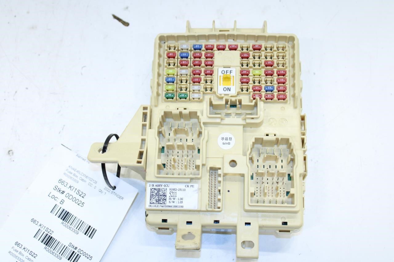 2022-2023 Kia Stinger GT1 Cabin Fuse Relay Box Junction Block 91952-J5110 OEM - Alshned Auto Parts
