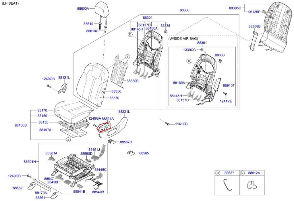21-23 Kia Sorento X-Line SX Prestige Front Left Power Seat Switch 88070-P2020WK - Alshned Auto Parts