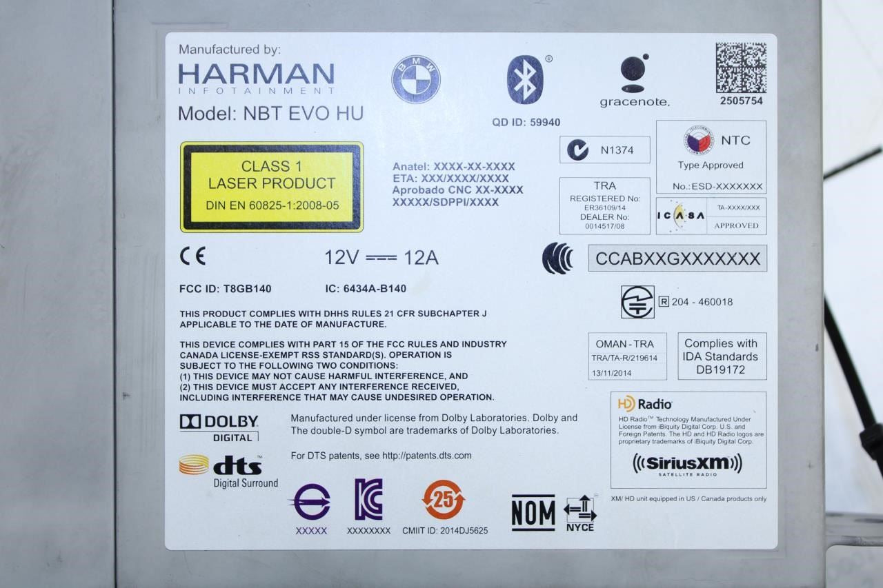 2015-2016 BMW 435i Gran Coupe xDrive Harman Audio Radio Receiver 65-12-6-809-245 - Alshned Auto Parts