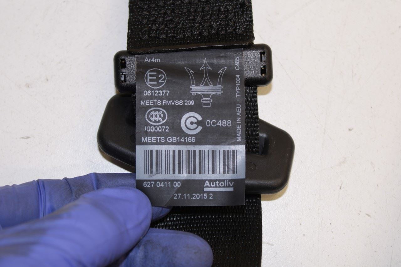 2014-2021 Maserati Ghibli S Q4 3.0L AWD Rear Center 2nd Row Seat Belt Retractor - Alshned Auto Parts