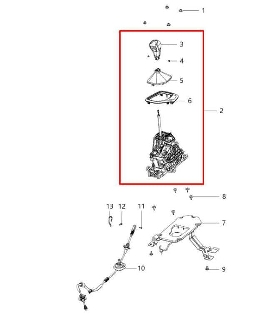 14-18 Jeep Cherokee Limited 3.2L Automatic Transmission Gear Shifter Lever Knob - Alshned Auto Parts