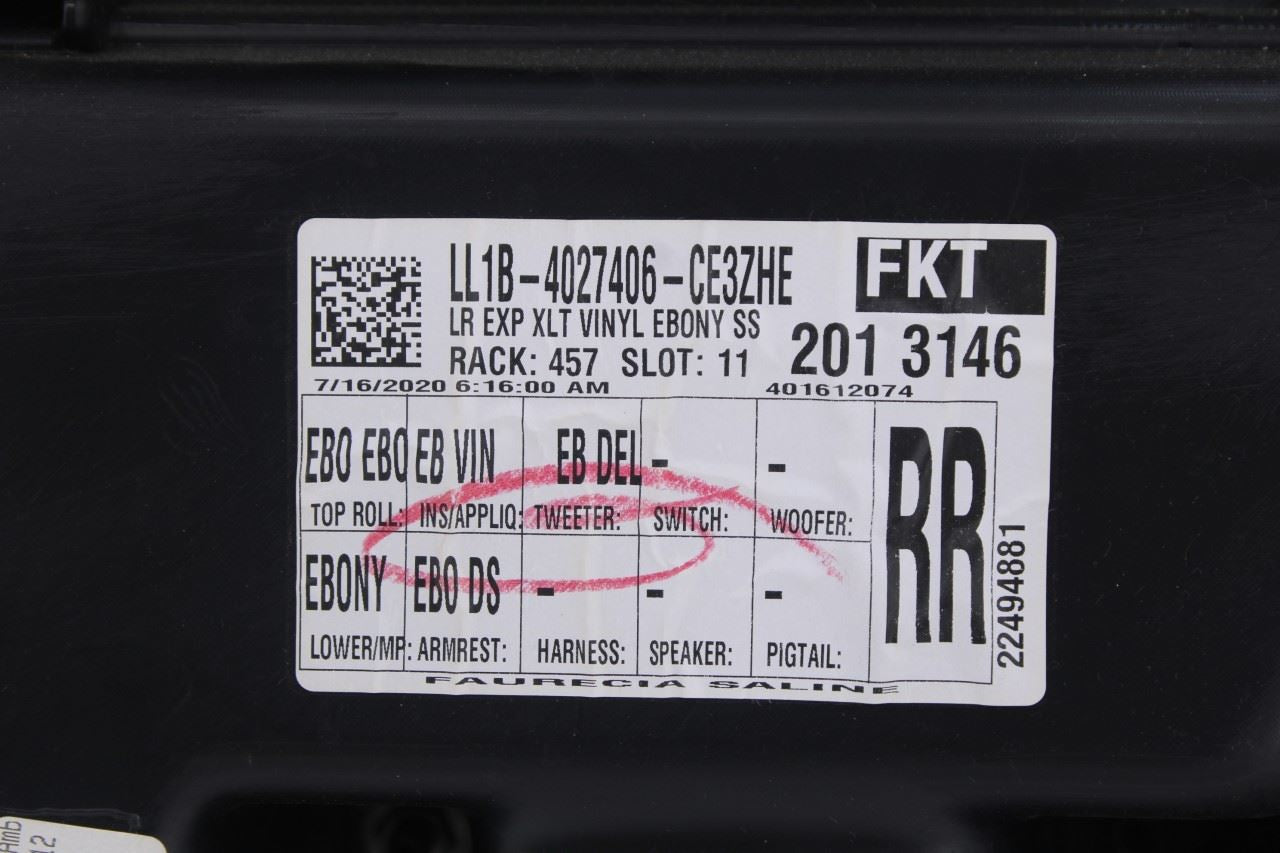 2020-21 Ford Expedition Max XLT Rear Right Side Door Trim Panel LL1B-4027406-CE12