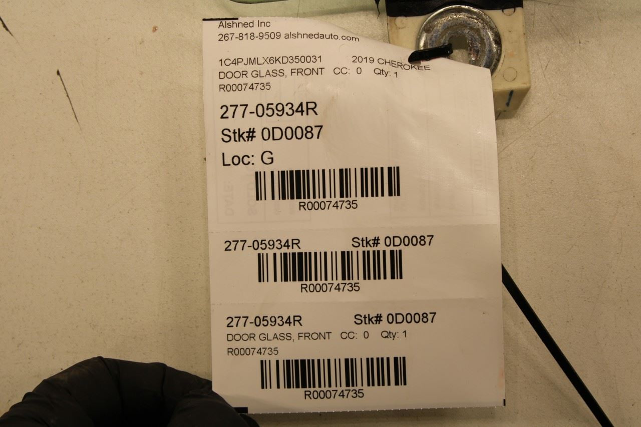 2014-2023 Jeep Cherokee Latitude Front Right Door Window Glass 68104584AD OEM - Alshned Auto Parts