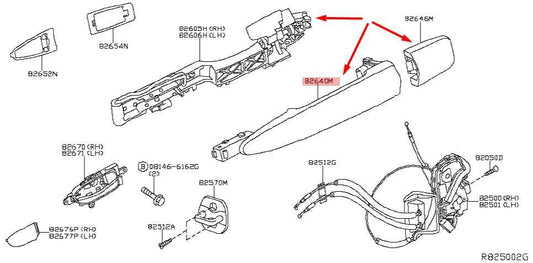 2019-2020 Infiniti QX60 RR RH Side Door Exterior Handle 82640-1BA0A OEM *ReaD* - Alshned Auto Parts