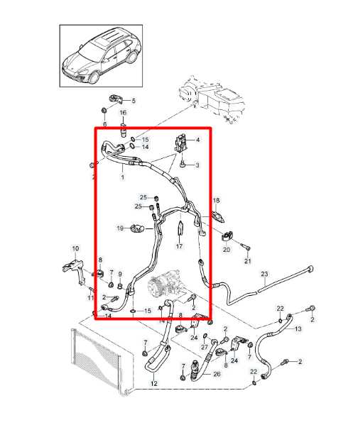 2011-17 Porsche Cayenne Platinum 3.6L AC Conditioning Upper Pressure Liquid Hose - Alshned Auto Parts