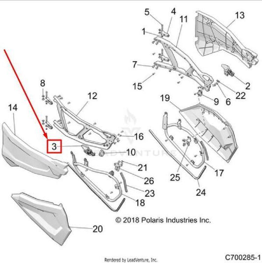 2021-2023 Polaris RZR XP1000 Right Passenger Side Door Latch 2637287 OEM - Alshned Auto Parts