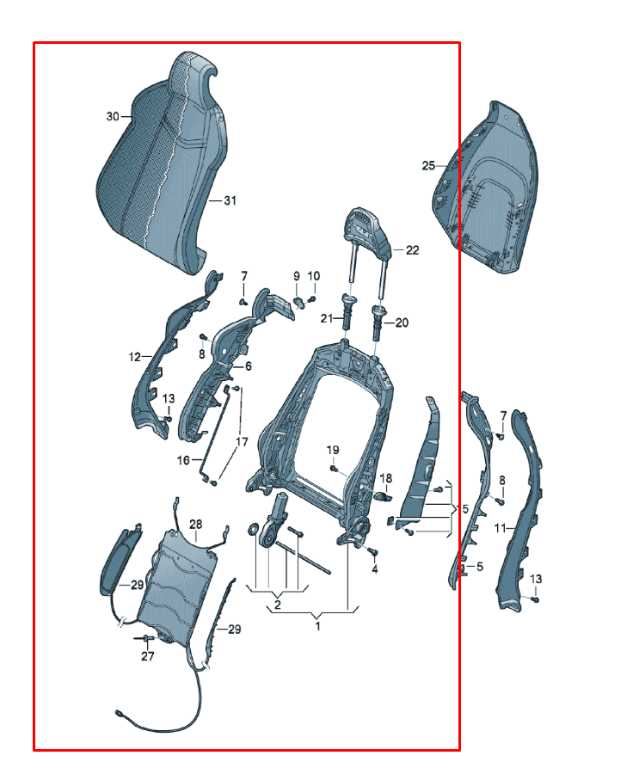 2018-25 Audi S5 Premium 3.0L Front Driver Left Side Seat Backrest Upper Cushion - Alshned Auto Parts