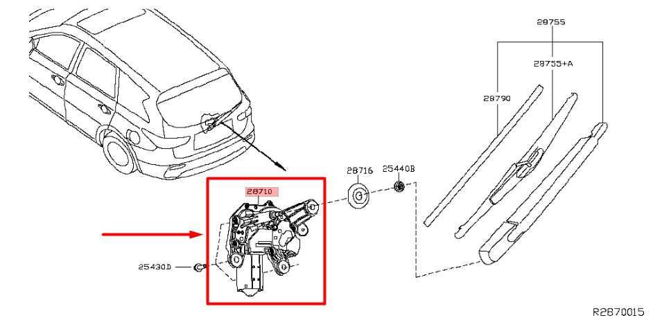 13-20 Nissan Pathfinder RR Trunk Windshield Window Wiper Motor 28710-3KA0C OEM - Alshned Auto Parts