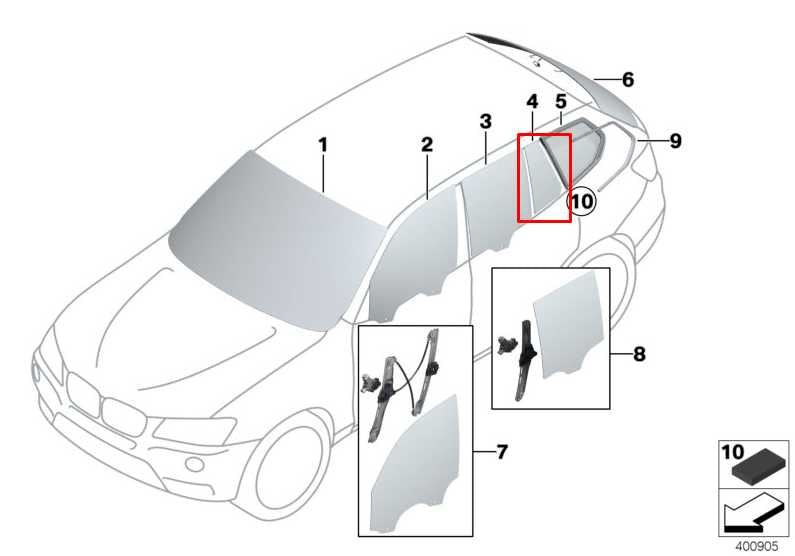 2011-2017 BMW X3 xDrive28i Rear Left Driver Side Door Fixed Quarter Window Glass - Alshned Auto Parts