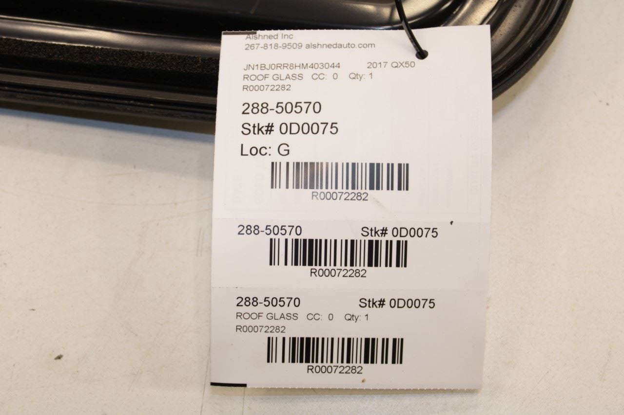 2014-2017 Infiniti QX50 Roof Sunroof Window Glass 91210-1BA1A OEM - Alshned Auto Parts