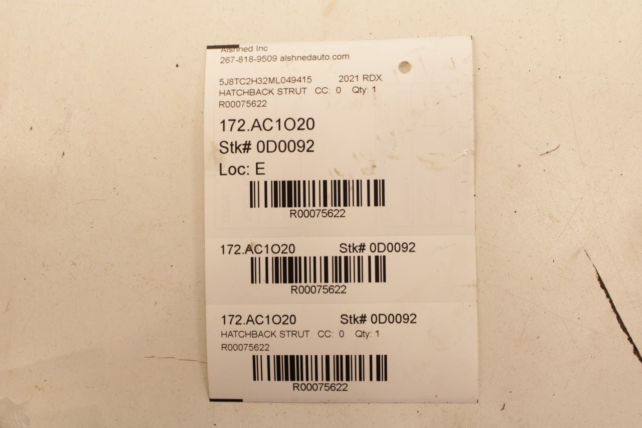 19-25 Acura RDX SH-AWD Rear Right and Left Liftgate Power Lift Strut Set of 2 - Alshned Auto Parts