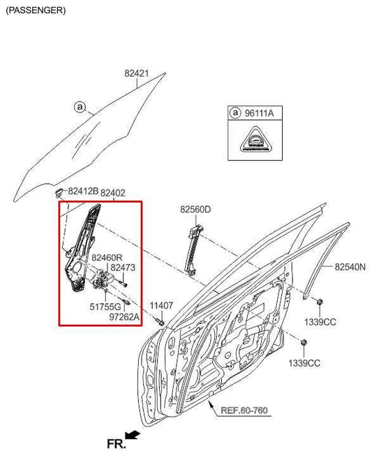2011-2017 Hyundai Veloster Turbo Front Left Side Door Window Regulator w/ Motor - Alshned Auto Parts