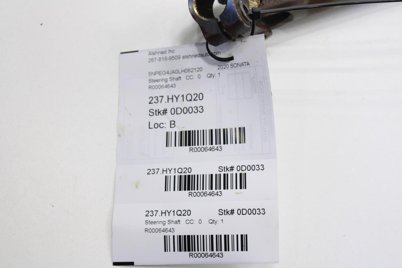 20-22 Hyundai Sonata SE Steering Column Intermediate Lower Shaft 56400-L0000 OEM - Alshned Auto Parts