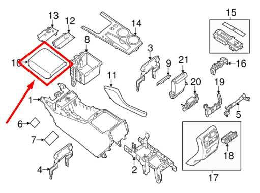 2016-2020 Nissan Pathfinder Center Console Armrest Lid Leather 96920-9PF3A OEM - Alshned Auto Parts