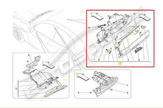 2017-2021 Maserati Ghibli Glove Box Storage Compartment 670071386 OEM - Alshned Auto Parts