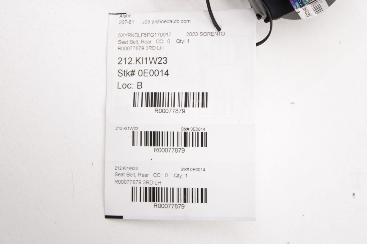 21-23 Kia Sorento X-Line SX Prestige Rear Left Side 3rd Row Seat Belt Retractor - Alshned Auto Parts