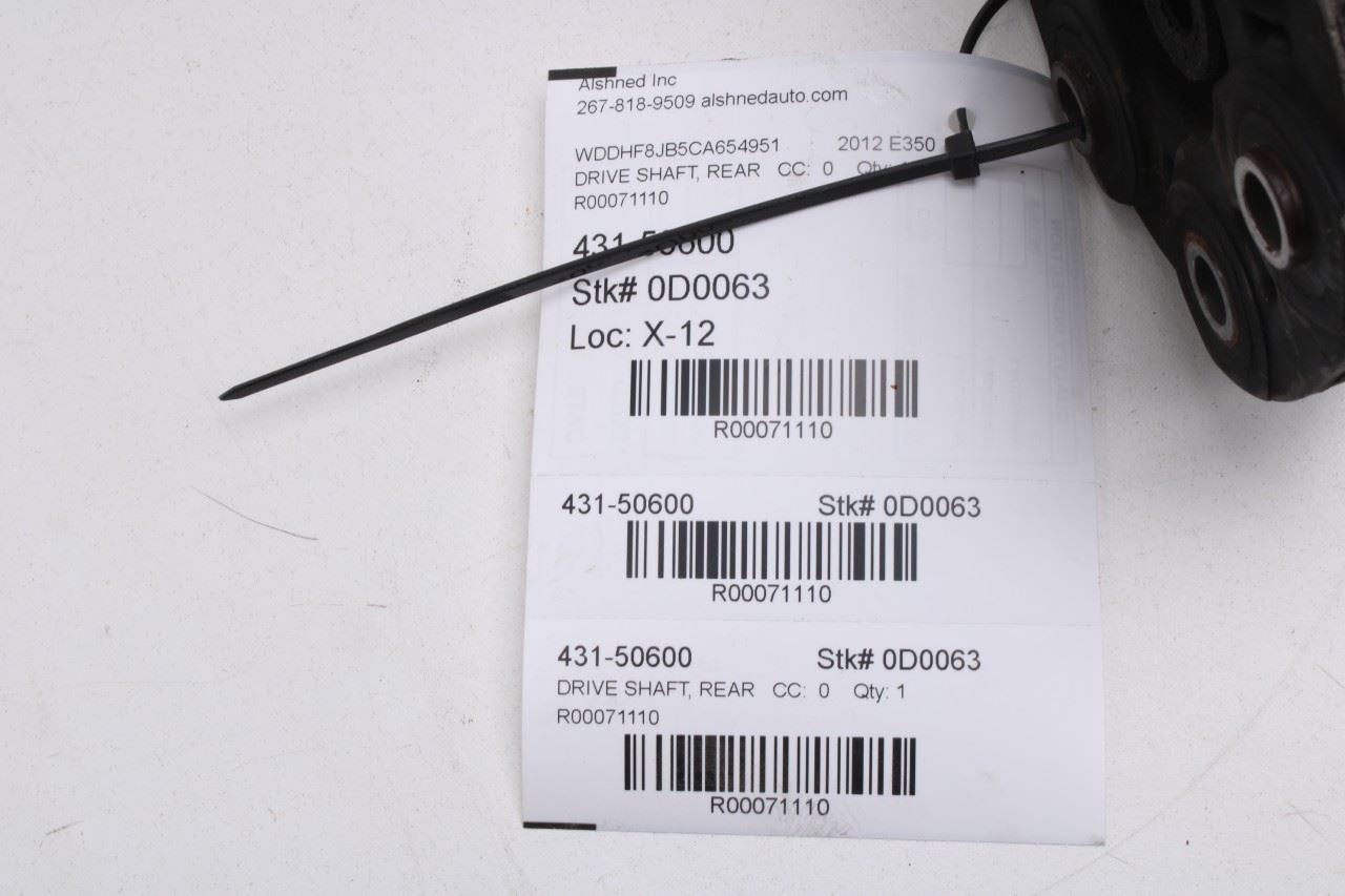 2010-2016 Mercedes-Benz E350 Sport 4Matic 3.5L AWD AT Rear Drive Shaft Propeller - Alshned Auto Parts