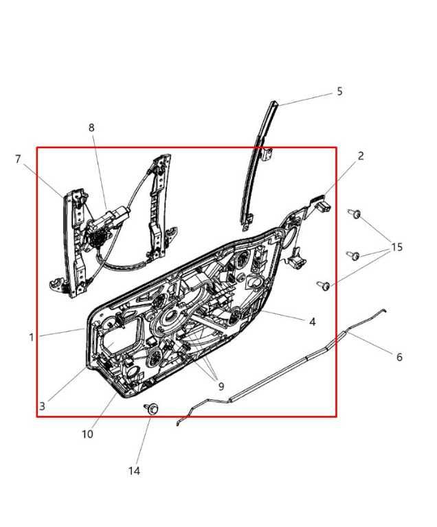08-20 Dodge Grand Caravan SXT RR Left Door Window Regulator w/ Carrier and Motor1