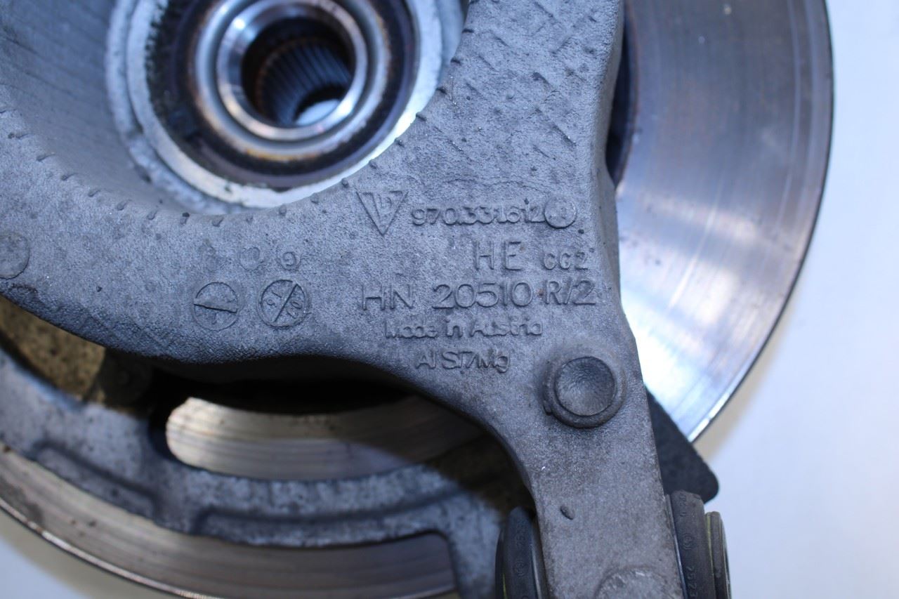 14-16 Porsche Panamera 4 3.6L AWD Rear Passenger Right Side Spindle Knuckle Hub - Alshned Auto Parts