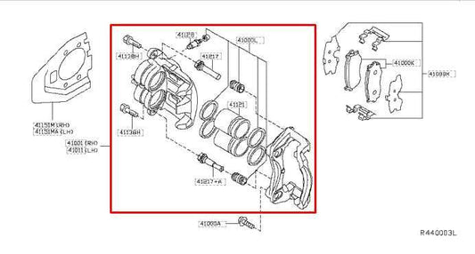 2013-2020 Nissan Pathfinder SV Front Left Side Brake Disc Caliper 41011-3JA0C - Alshned Auto Parts