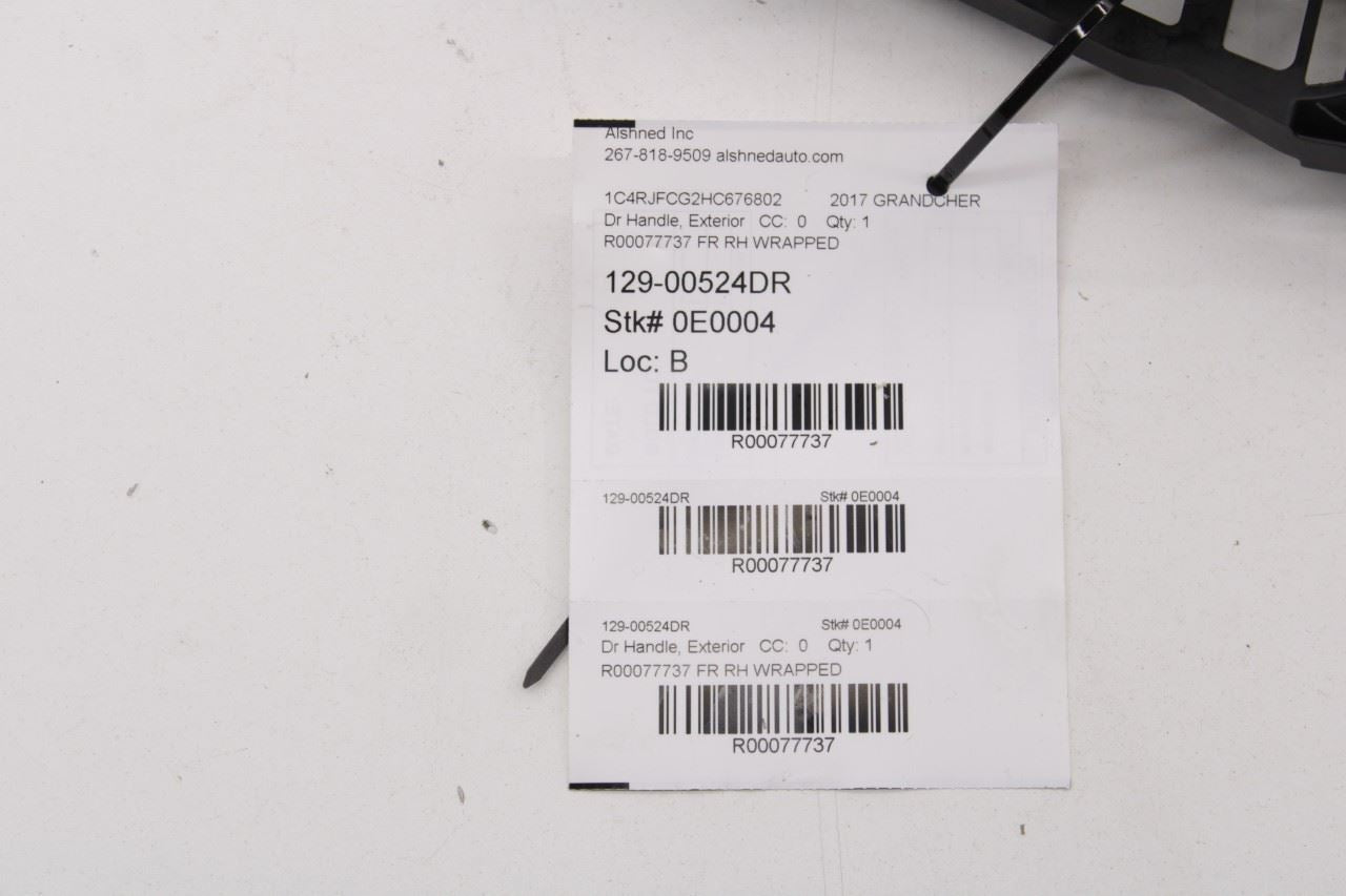 11-21 Jeep Grand Cherokee Overland Front Passenger RH Side Door Exterior Handle - Alshned Auto Parts