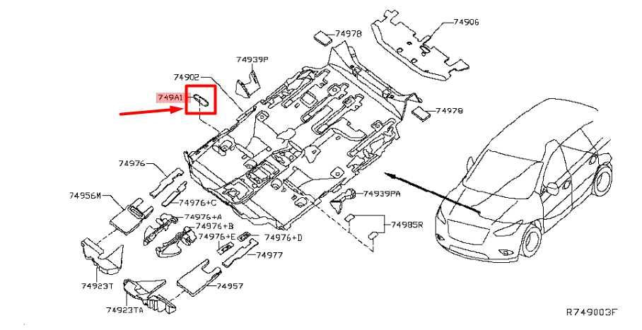 2013-2019 Nissan Pathfinder Front Carpet Cover Trim Panel Floor 749A0A-3JA0A OEM - Alshned Auto Parts