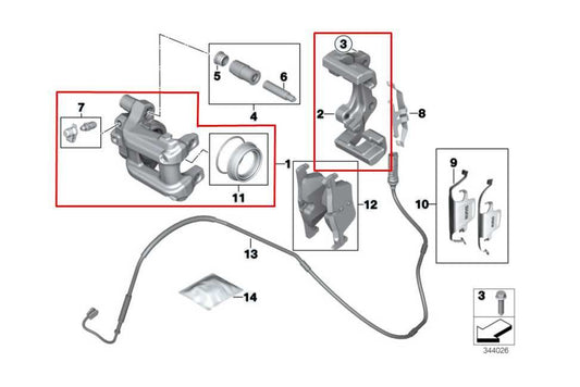 2013-16 BMW 328I xDrive SULEV Rear Right and Left Brake Disc Caliper 34216850974 - Alshned Auto Parts