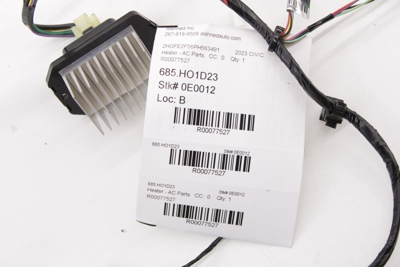 22-25 Honda Civic HVAC Blend Door Motor Set w/ Blower Resistor and Wire Harness - Alshned Auto Parts