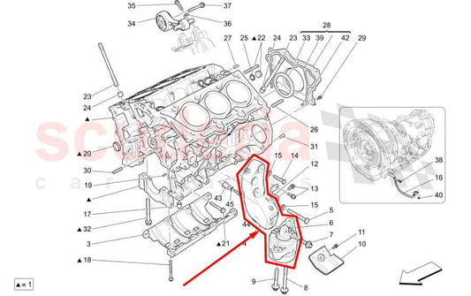2014-2020 Maserati Ghibli 3.0L Right Side Engine Motor Mount Bracket 670004871 - Alshned Auto Parts