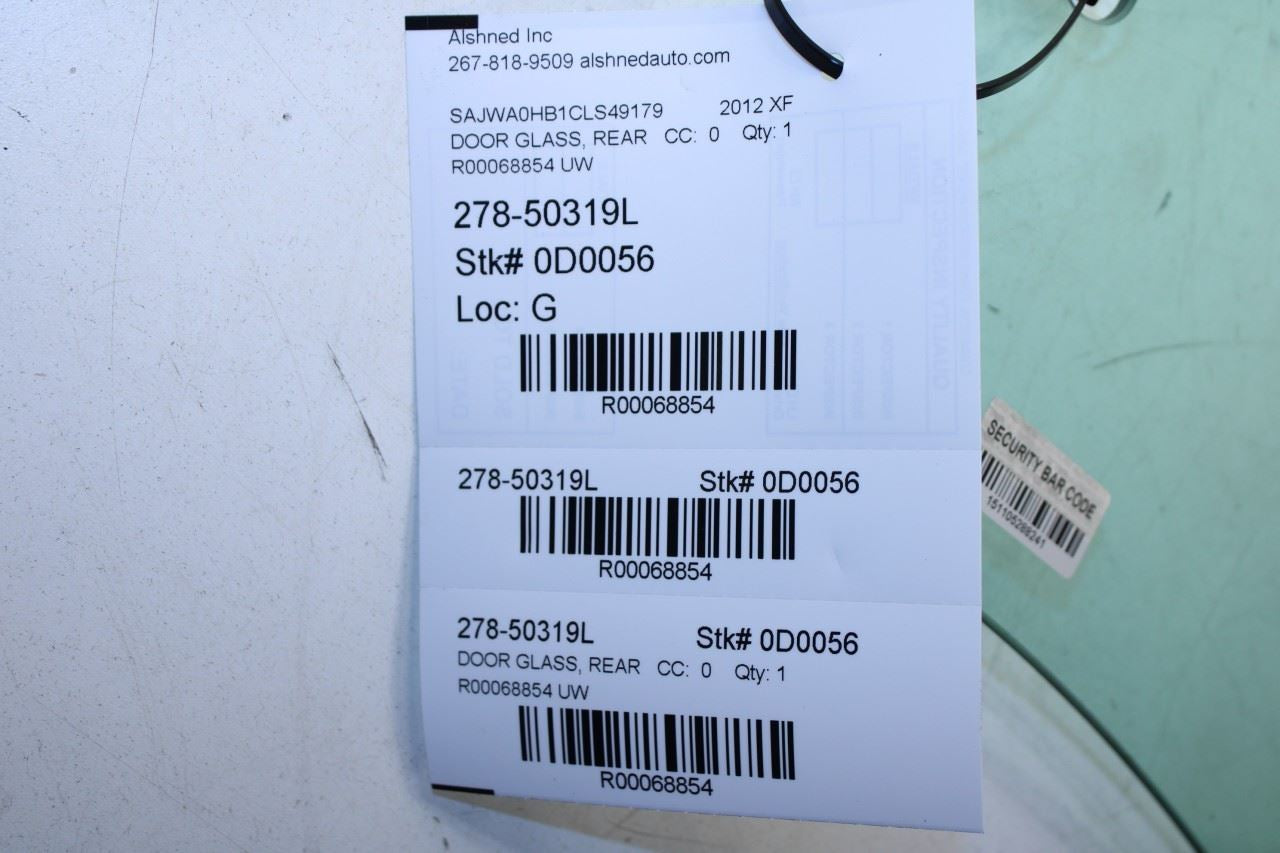 2009-2015 Jaguar XF Portfolio Rear Left Driver Side Door Window Glass C2Z28403 - Alshned Auto Parts