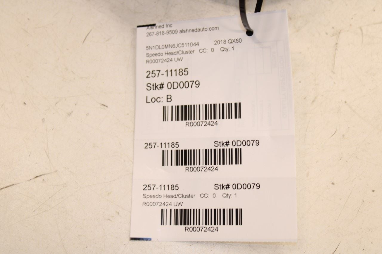 2016-20 Infiniti QX60 3.5L FWD Speedometer Gauge Instrument Cluster 89K Mileage - Alshned Auto Parts