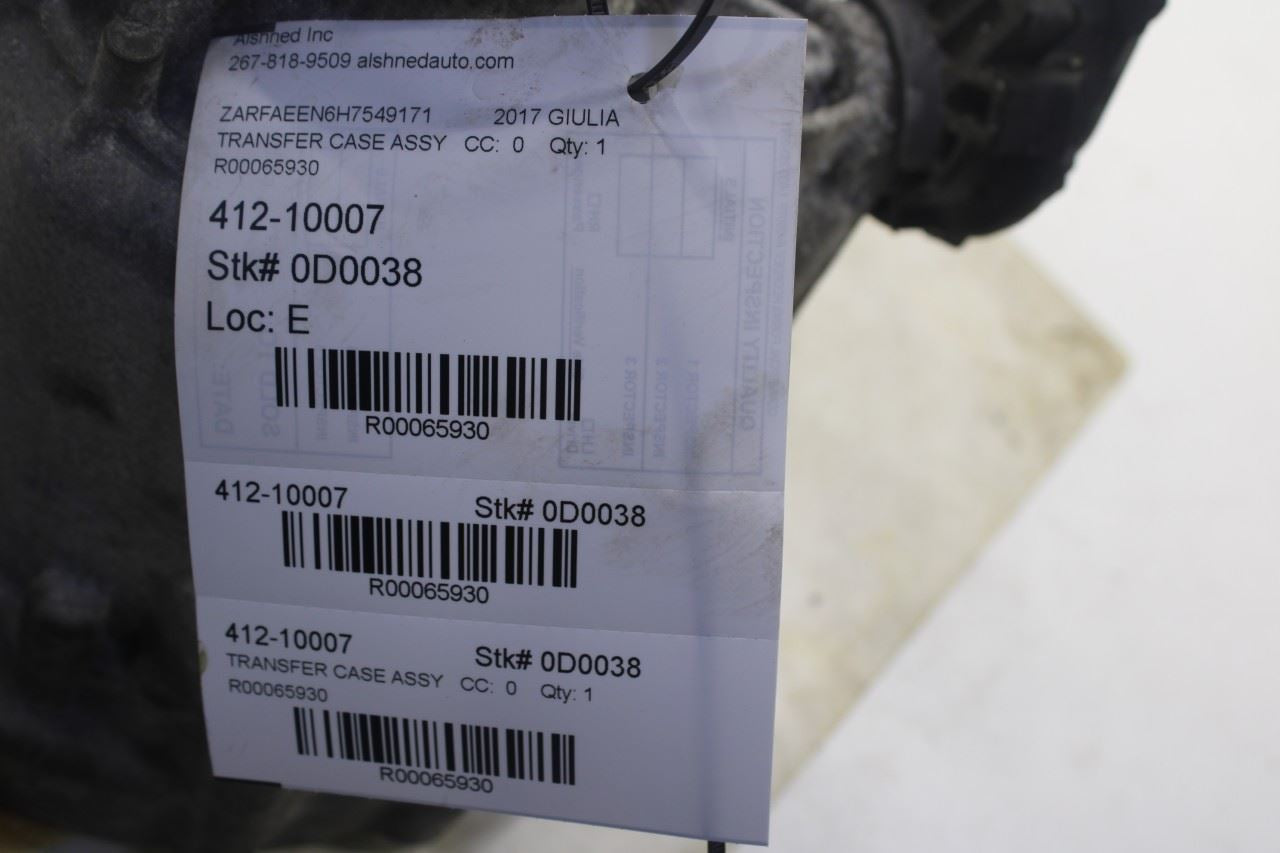 2017-2022 Alfa Romeo Giulia Ti 2.0L AWD Transfer Case 94K 00552837900 OEM - Alshned Auto Parts