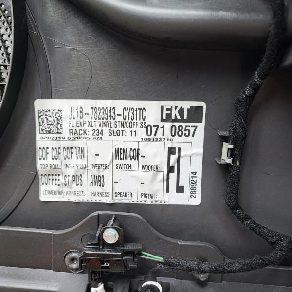 2018-2019 Ford Expedition Front Left Driver Door Trim Panel JL1Z-7823943-CA OEM
