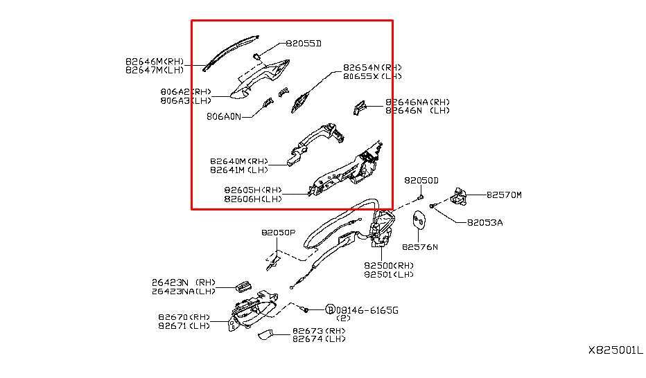 2019-21 Infiniti QX50 ESSENTIAL 2.0L Rear Driver Left Side Door Exterior Handle - Alshned Auto Parts