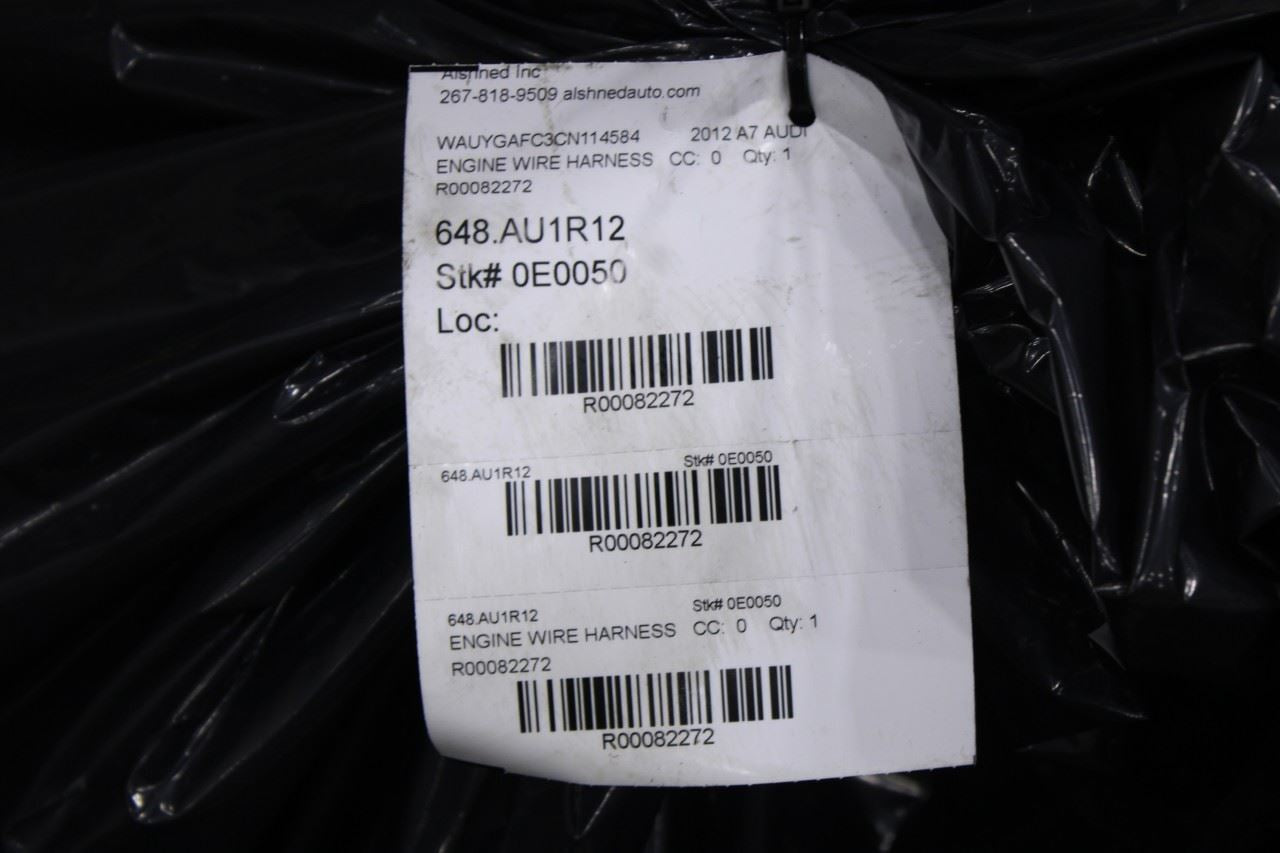 2012 Audi A7 Premium 3.0L Gas Engine Wire Wiring Harness 4G1971072EN OEM14