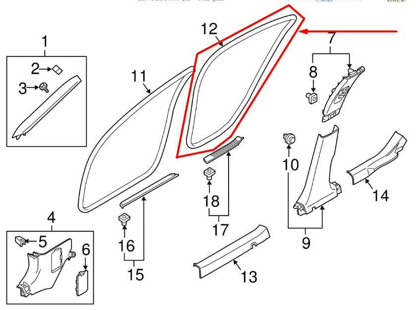 2014-2020 Infiniti Q50 Luxe RWD Rear Right Door Weatherstrip On Body 76923-4GA0A - Alshned Auto Parts