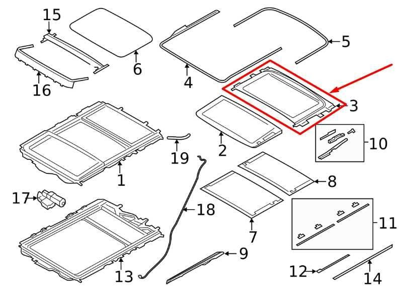 20112017 BMW X3 xDrive28i Rear Roof Sunroof Glass Panel 54107304487 OEM - Alshned Auto Parts